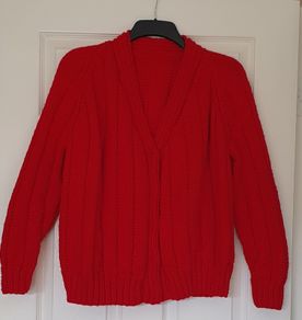 As New - Size 10/12 - Hand Knitted Cardigan - Pop Fasteners - Read Carefully - #