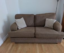 Brown 2 Seater Sofa. Comfortable & Good Condition