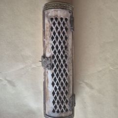 Victorian Carved Bone Needle Case  Original Velvet Box