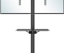 NEW SALE | Mobile TV Stand on Wheels for 23-60 inch Plasma/LCD/LED TVs, Portable TV Stand with Tray, Height adjustable Home Display Rolling TV Cart Trolly