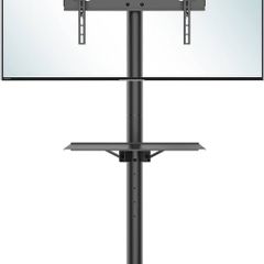 NEW SALE | Mobile TV Stand on Wheels for 23-60 inch Plasma/LCD/LED TVs, Portable TV Stand with Tray, Height adjustable Home Display Rolling TV Cart Trolly