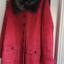 CENTIGRADE Sheepskin style faux suede shearling red coat with stud detail Sz XL (16-20) -Rrp 150 sterling Image 6