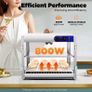 800W Food Warmer Display Cabinet 201 stainless steel 2 Tiers Hot Cabinet for Fast-food Restaurants, Breakfast Shops Image 6