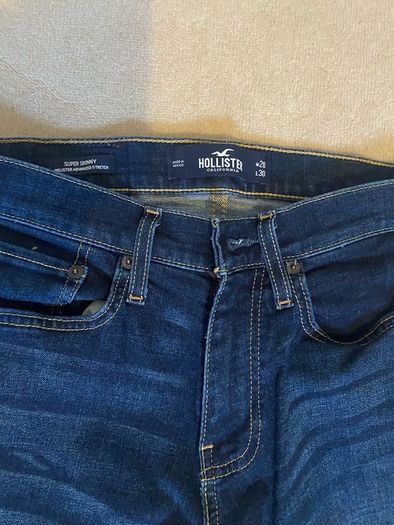 Mens Hollister Dark Wash Super Skinny Jeans - Size W 28/L30