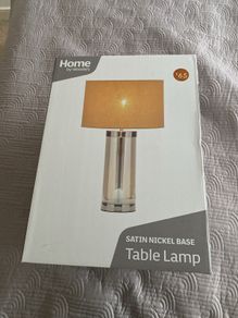 Lamp - Satin Nickel/Ochre- Woodies