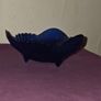 Vintage Cobalt Blue Footed Fruit Bowl Image 2