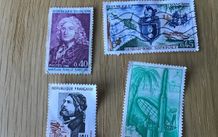 4 stamps from France