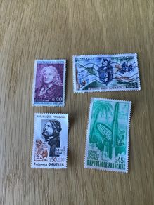 4 stamps from France