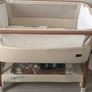 Tutti Bambini CoZee Air Bedside Crib (Full Set + 2 Fitted Sheets) - Oak/Cream Image 2