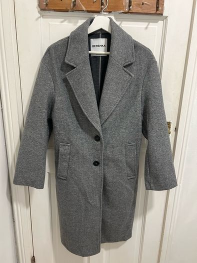 Bershka Grey Mid-Length Coat | Size S | Brand New