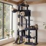 XXL Cat Tree 202cm  Large Multi-Level Cat Climbing Tower with Scratching Posts Image 3