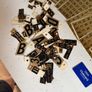 Adhesive numbers and letters  black gold metal Image 4
