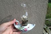 Rose ceramic miniature oil lamp postage possible