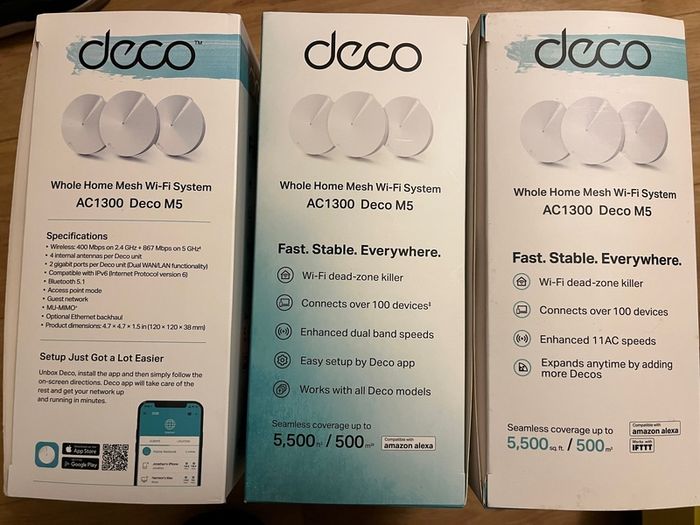 TP-Link Deco M5 Wi-Fi System (3 Packs)