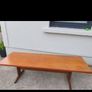 mid century teak sleigh base coffee table XXL Image 4