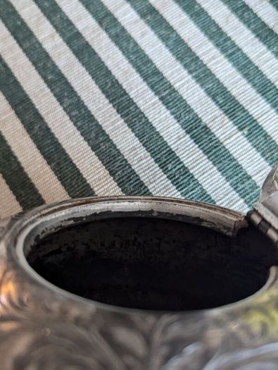 Silverware antique teapot