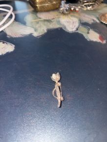 silver old brooch