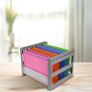 20PC PP Filing Cabinet A4 Suspension Files Hanging Folders with Tabs and Inserts, Filing Cabinet Haning File for Office School Desktop File Storage, File Classification (Mix Colors) Image 6