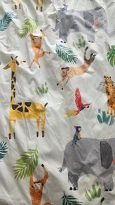 NEXT Animal Kids Bedroom Blackout Thermal Pencil Pleat Curtains 168x137cm