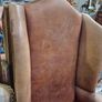 Vintage Leather Wingback Armchair Exceptional Patina & Character Image 2