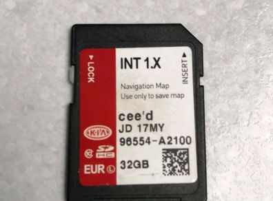Genuine Kia Ceed Sat Nav Navigation Sd Card Uk Europe 2017 96554-a2100 Int 1.x