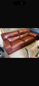 leather brown 3 seater