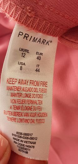 PRIMARK high waisted pink cigarette pants Sz 12 - Bnwt
