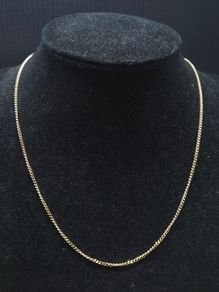 Vintage French 18ct Solid Gold Curb Chain Necklace 750 Eagle Hallmark 7g