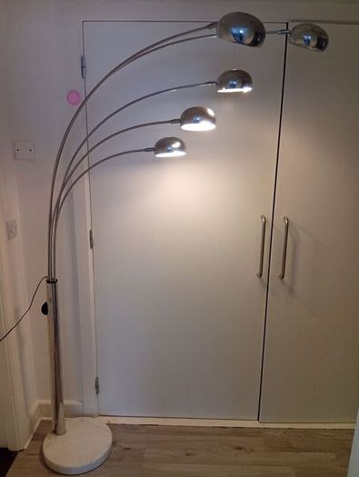 Deluxe Arch 5 Lights Chrome Floor lamp
