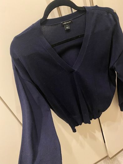 Karen Millen navy v neck jumper
