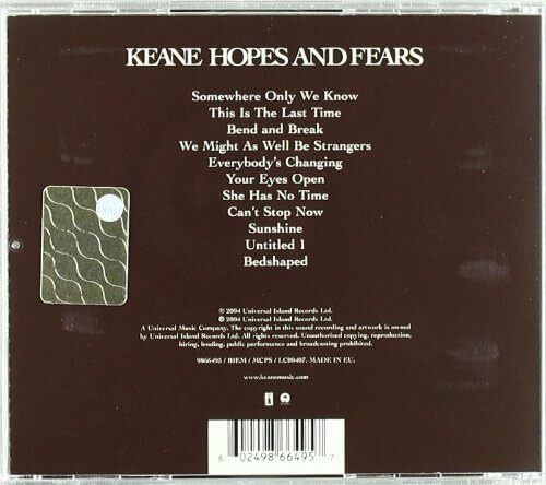 Keane. Hopes and Fears. CD. Free Postage!