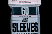Gamegenic Just Sleeves: Japanese Size Black Sleeves (New Sealed) for Yugioh Naruto Vanguard Protect TCG Trading Cards