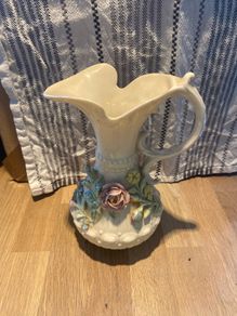 Beleek Floral Pitcher