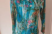 Long sleeve floral blouse size UK12/14 EU40/42 Postage included
