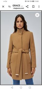 Salsa Grace wool camel coat XL BNWT