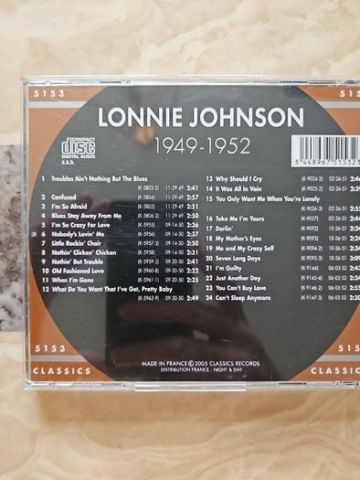 Lonnie Johnson CD - The Chronological 1949-1952