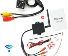 DC 12V Car AV To Rear View Back UP Module WiFi Transmitter + 4 LED Car Rear View Camera