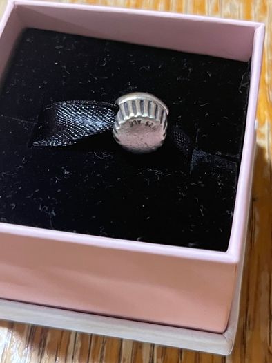 Pandora Cupcake Charm Sterling Silver with 14K Yellow Gold -like new