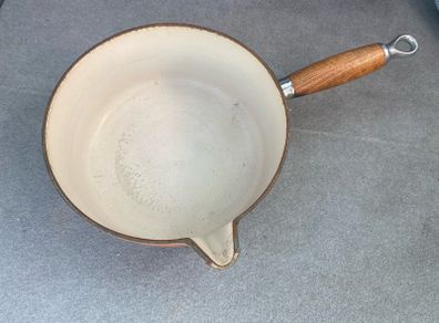 Le Creuset 20 Orange Cast Ceramic Enamel Saucepan Fry Pot Casserole