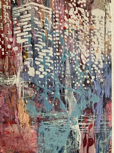 Original Painting Irish Abstract Art Cityscape Pink Original Art contemporary Irish art
