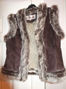 Heaven Brand Brown and White fur Gilet