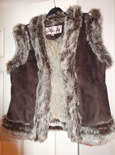 Heaven Brand Brown and White fur Gilet