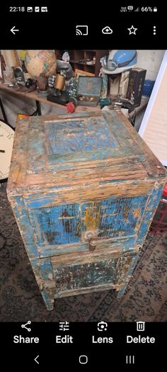 Vintage Wooden Fridge