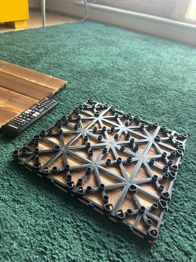 3 Boxes of Hardwood Interlocking patio deck tiles, 36 pcs each