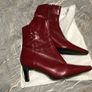 Ladies red leather boots size 5 reduced Image 6