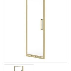 ASPECT 8mm Framed Infold Door 900mm Brushed Gold