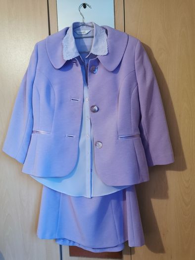 Precis petite purple blouse & blazer & Skirt 3 pieces set UK 10