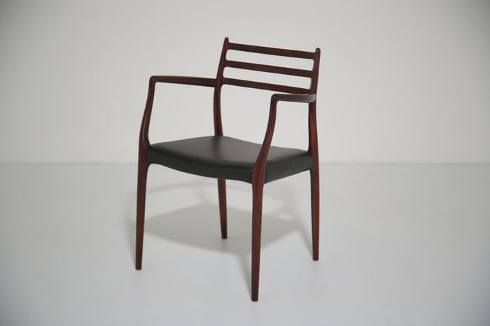 Vintage Danish Mahogany Carver Armchair Model 62 by Niels Otto Moller, 1960s