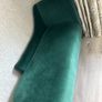 Custom Emerald Green Velvet Chaise  1650 Image 2