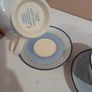 Laura Ashley Pair Large Cups Saucers Handpainted Two Teacups Daffodils Image 4